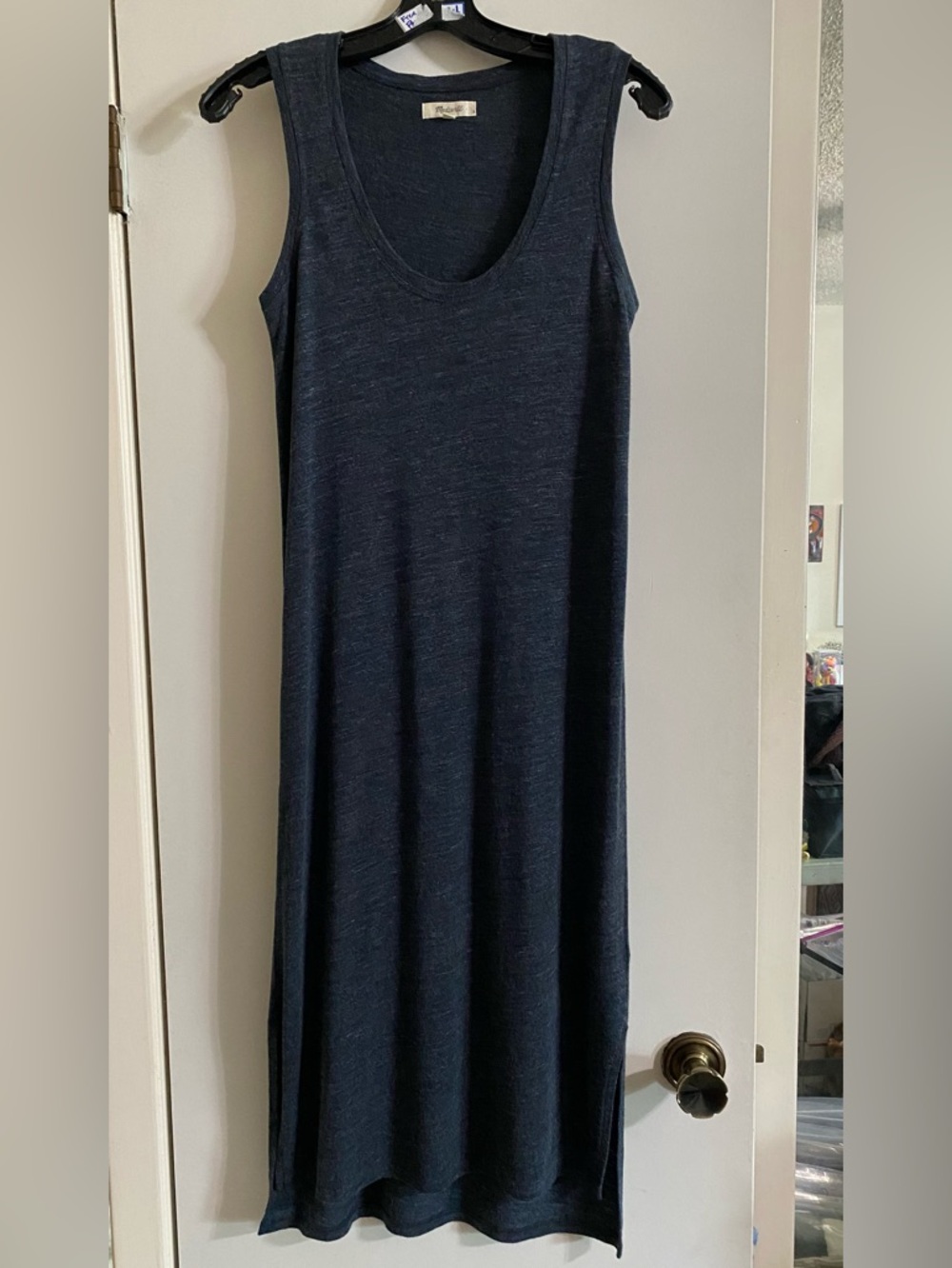 Madewell Sleeveless Maxi Dress in dark gray